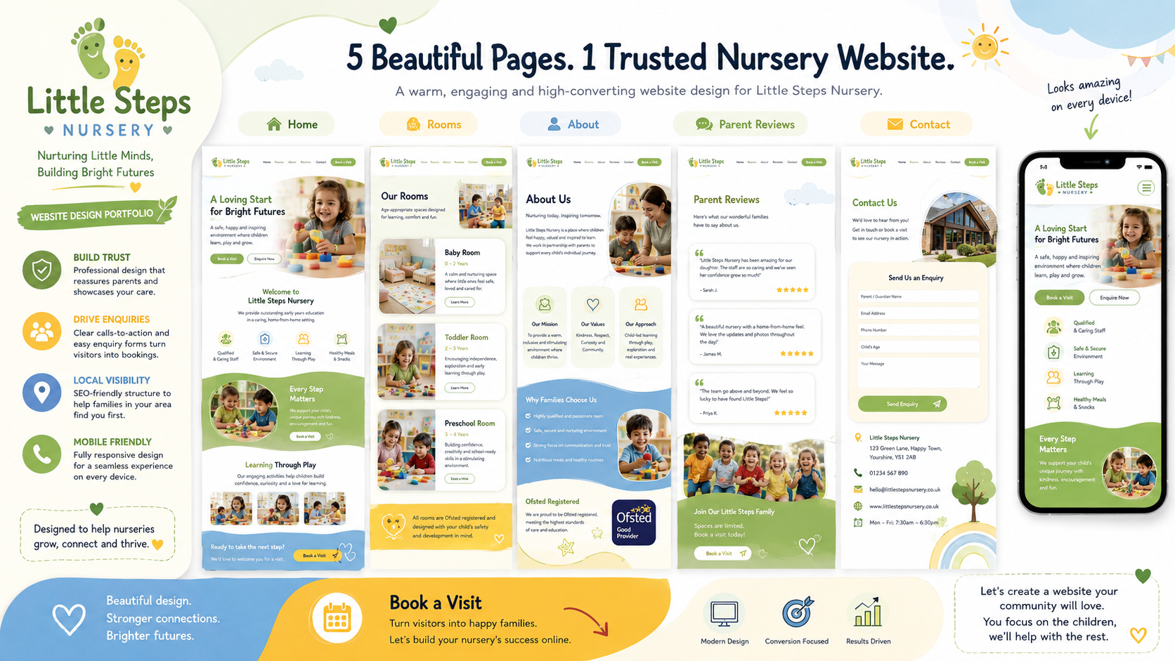 Bright And Welcoming Nursery Website Design