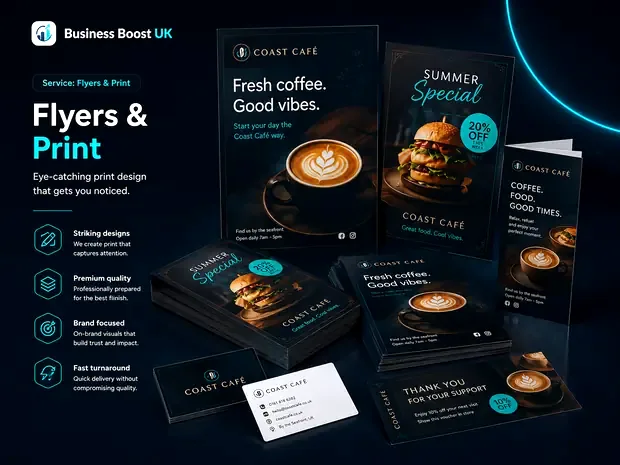 Flyers and print design example