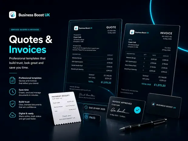 Quote and invoice design example